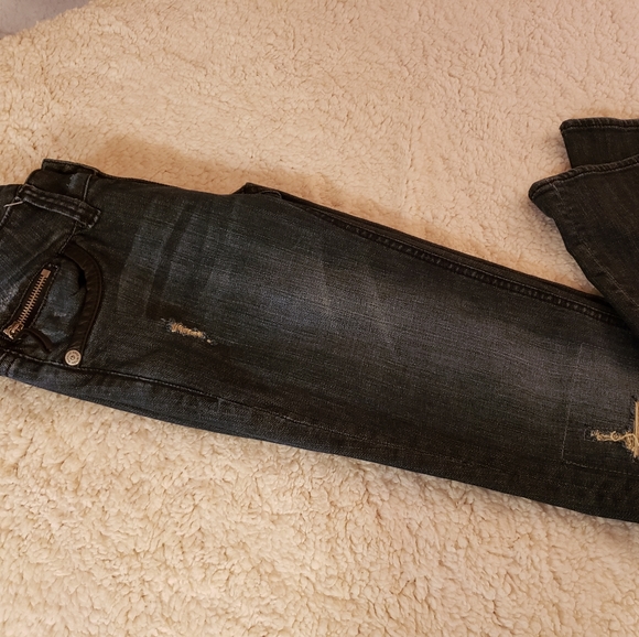 💝 Buffalo  David distressed  boot cut jeans - Picture 9 of 11